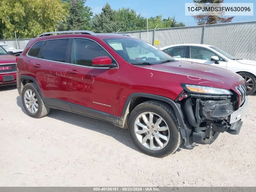 2015 Jeep Cherokee Limited VIN: 1C4PJMDS3FW630096 Lot: 40185161