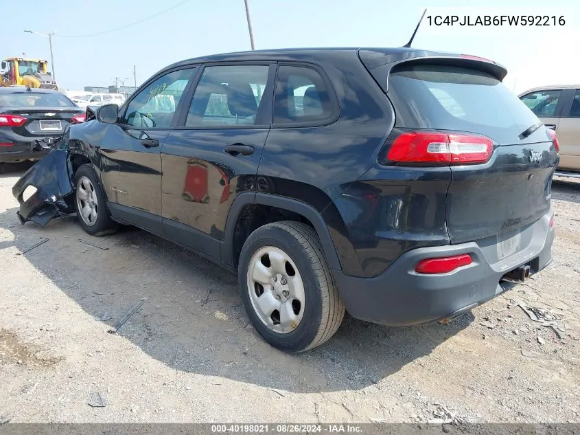 1C4PJLAB6FW592216 2015 Jeep Cherokee Sport