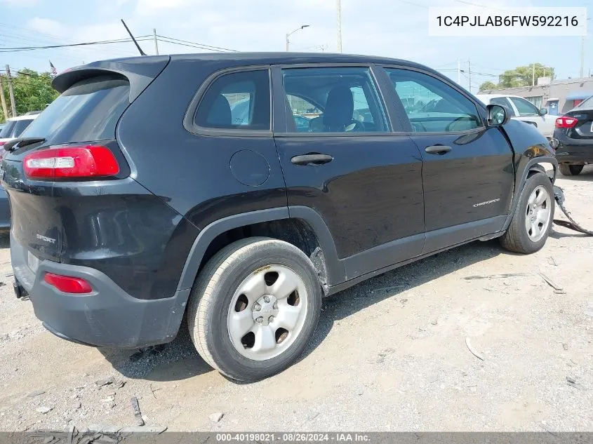 1C4PJLAB6FW592216 2015 Jeep Cherokee Sport