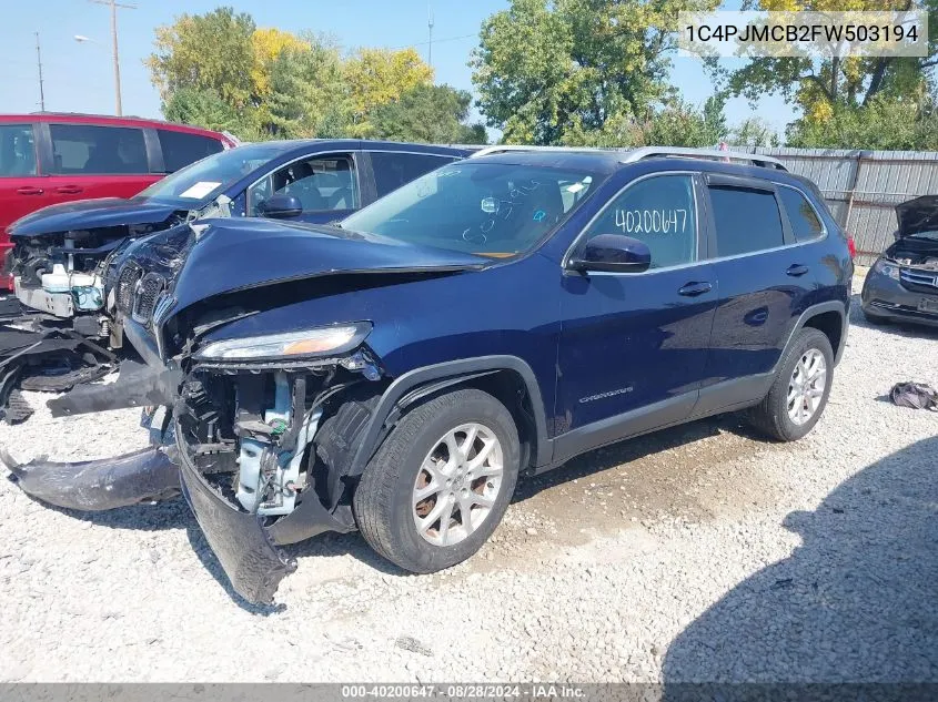 2015 Jeep Cherokee Latitude VIN: 1C4PJMCB2FW503194 Lot: 40200647