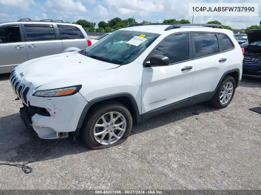 1C4PJLAB5FW737990 2015 Jeep Cherokee Sport