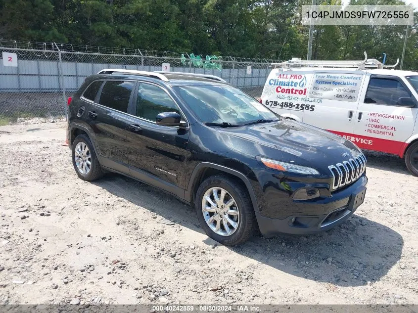 2015 Jeep Cherokee Limited VIN: 1C4PJMDS9FW726556 Lot: 40242859