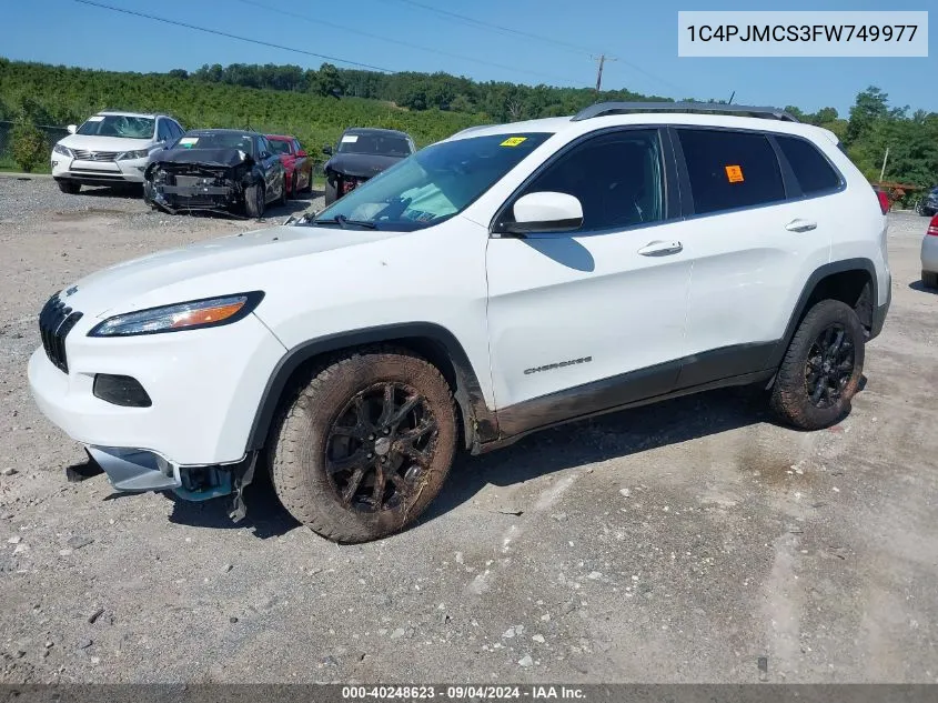 2015 Jeep Cherokee Latitude VIN: 1C4PJMCS3FW749977 Lot: 40248623