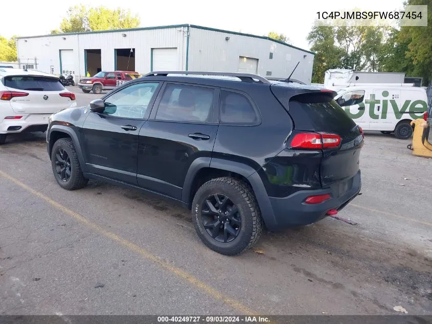 2015 Jeep Cherokee Trailhawk VIN: 1C4PJMBS9FW687454 Lot: 40249727