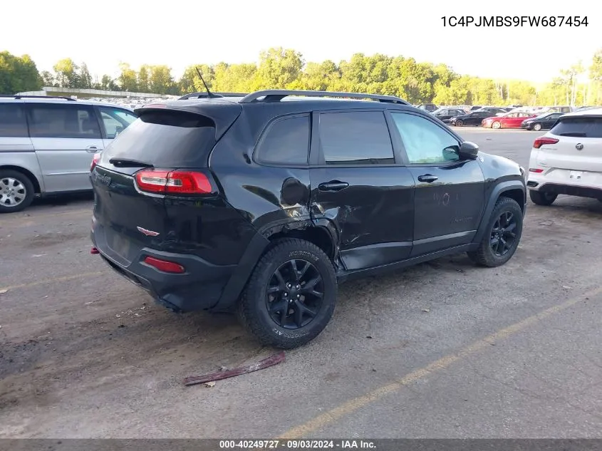 1C4PJMBS9FW687454 2015 Jeep Cherokee Trailhawk