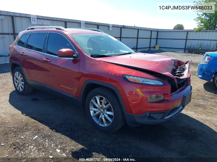 1C4PJMDS3FW648033 2015 Jeep Cherokee Limited