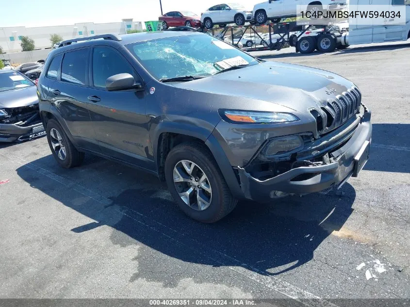 2015 Jeep Cherokee Trailhawk VIN: 1C4PJMBS4FW594034 Lot: 40269351