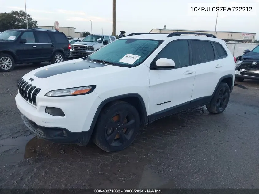 2015 Jeep Cherokee Latitude VIN: 1C4PJLCS7FW722212 Lot: 40271032