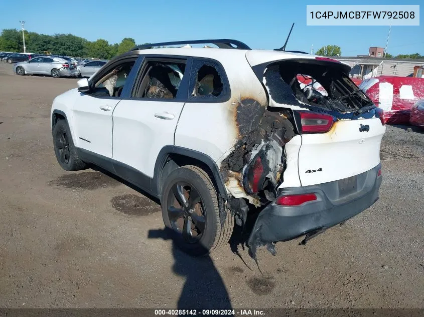 2015 Jeep Cherokee Latitude Altitude VIN: 1C4PJMCB7FW792508 Lot: 40285142