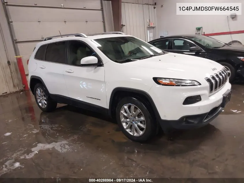 2015 Jeep Cherokee Limited VIN: 1C4PJMDS0FW664545 Lot: 40288984