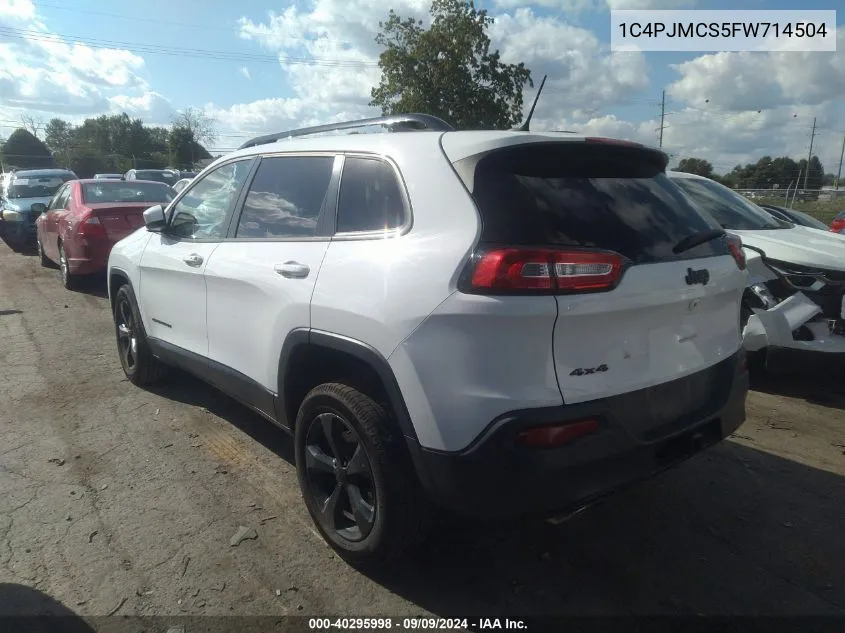 1C4PJMCS5FW714504 2015 Jeep Cherokee Latitude Altitude