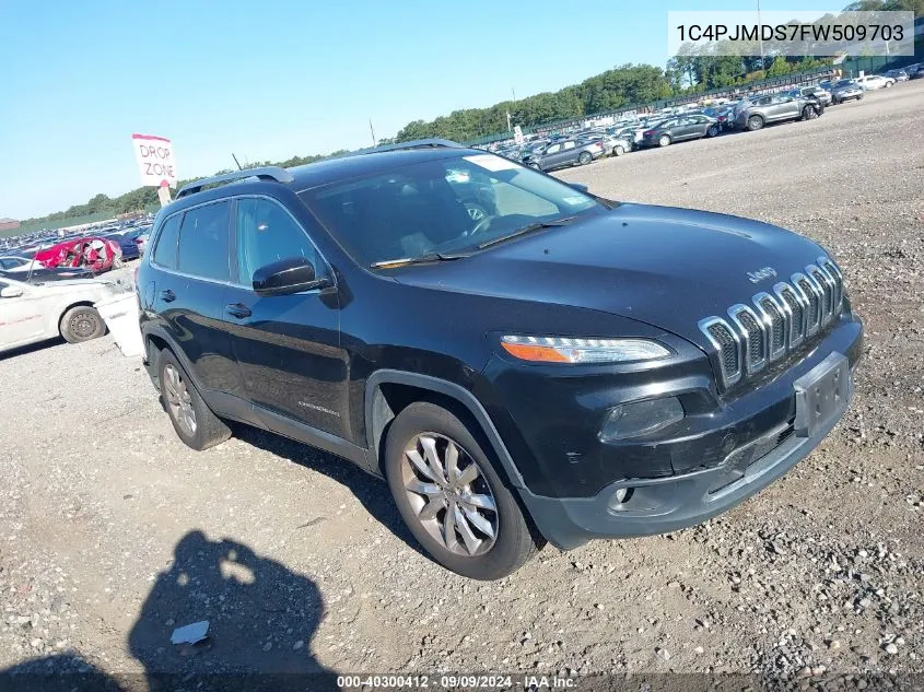 2015 Jeep Cherokee Limited VIN: 1C4PJMDS7FW509703 Lot: 40300412