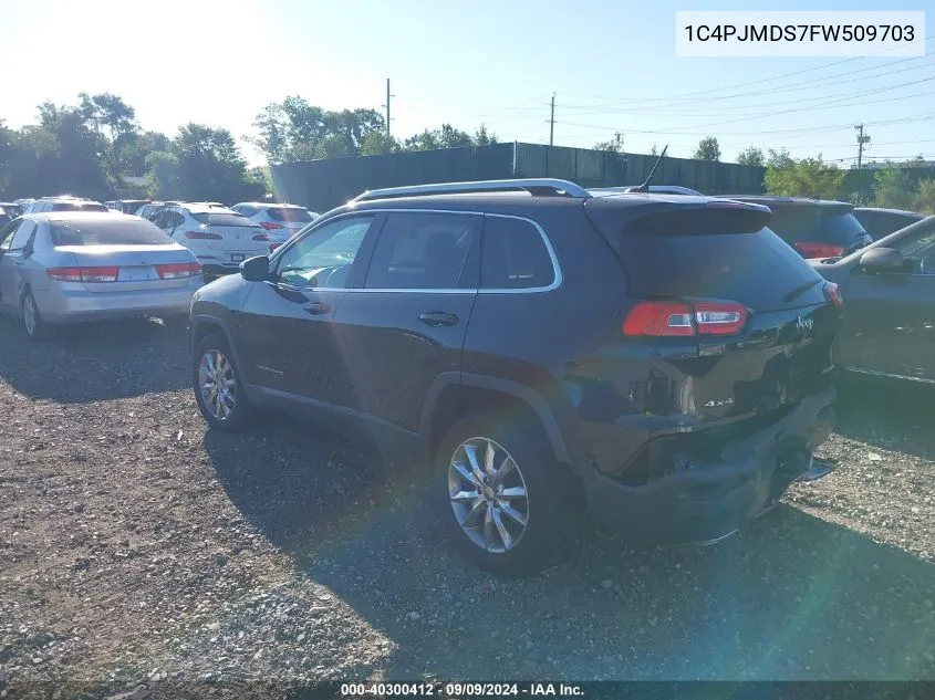 2015 Jeep Cherokee Limited VIN: 1C4PJMDS7FW509703 Lot: 40300412