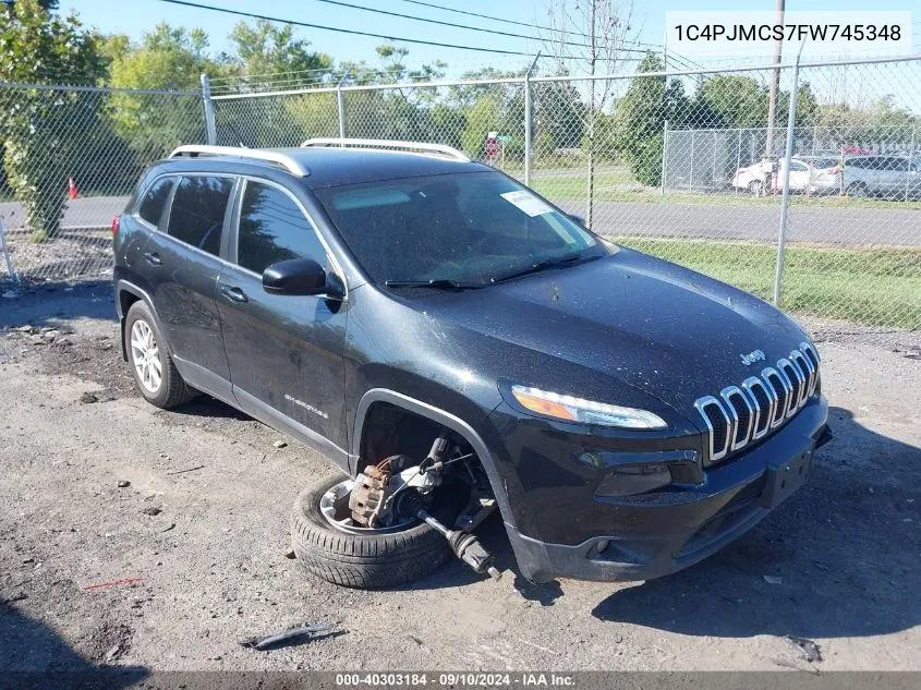 2015 Jeep Cherokee Latitude VIN: 1C4PJMCS7FW745348 Lot: 40303184