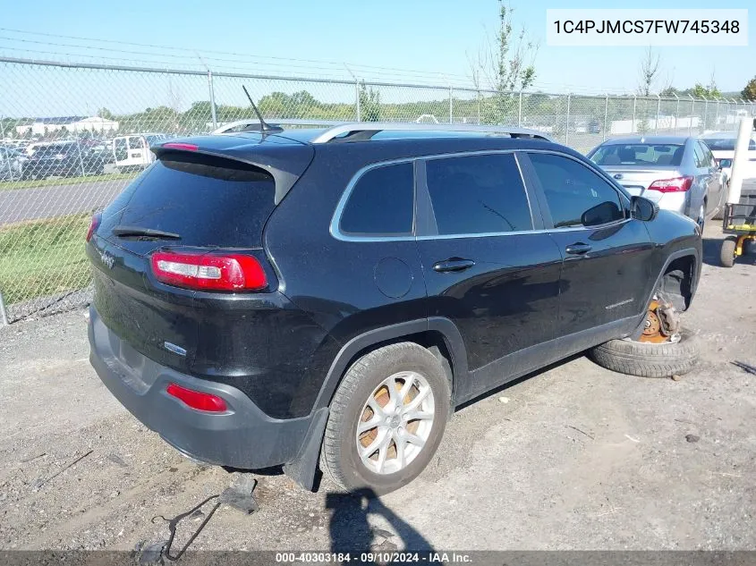 2015 Jeep Cherokee Latitude VIN: 1C4PJMCS7FW745348 Lot: 40303184