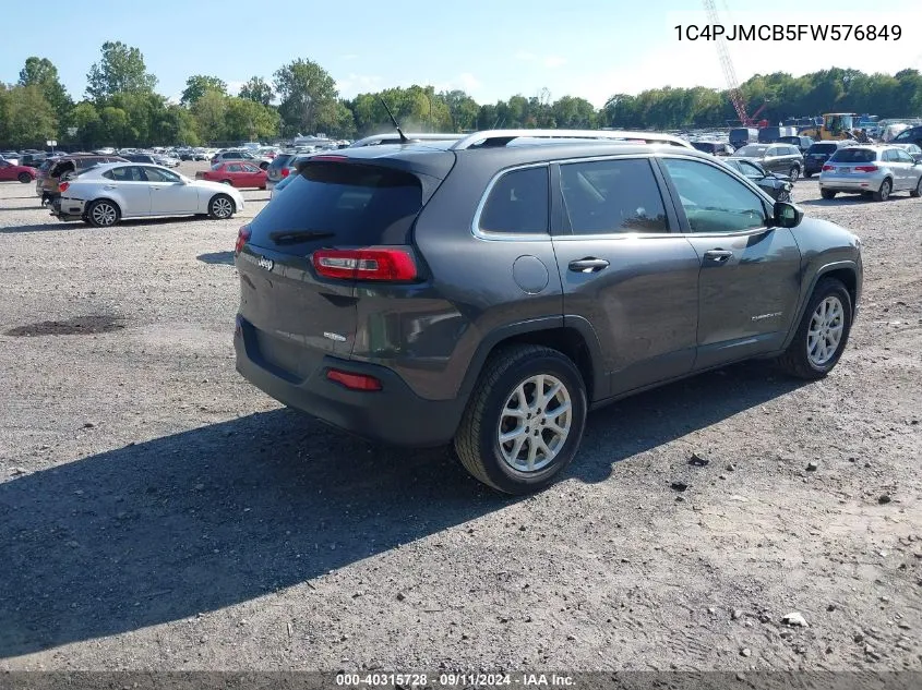 2015 Jeep Cherokee Latitude VIN: 1C4PJMCB5FW576849 Lot: 40315728