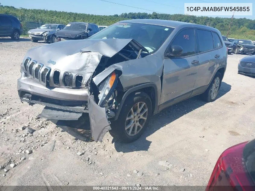 2015 Jeep Cherokee Sport VIN: 1C4PJMAB6FW545855 Lot: 40321543