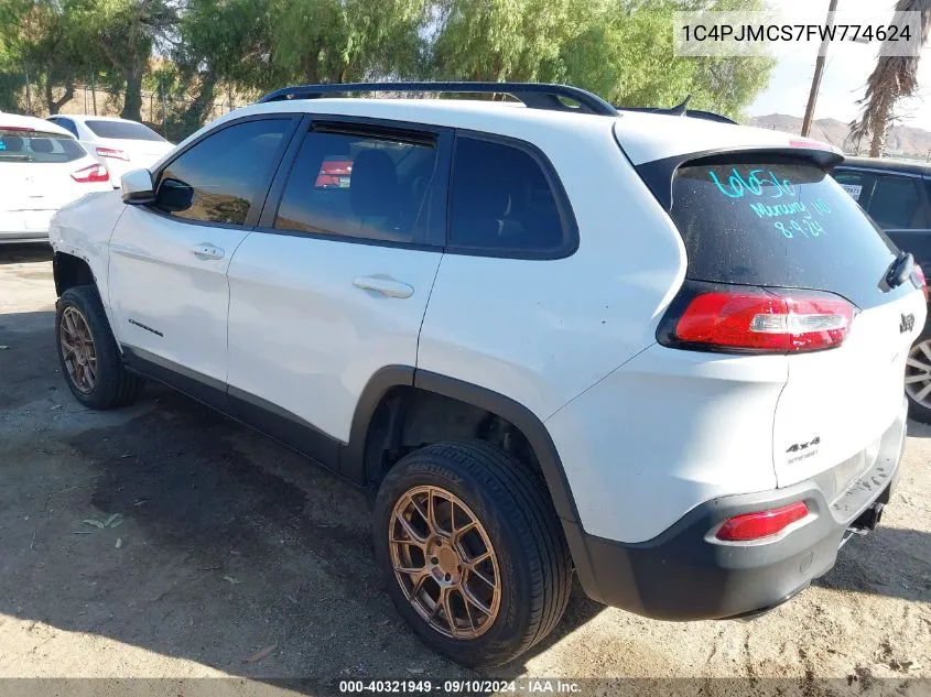 2015 Jeep Cherokee Latitude Altitude VIN: 1C4PJMCS7FW774624 Lot: 40321949