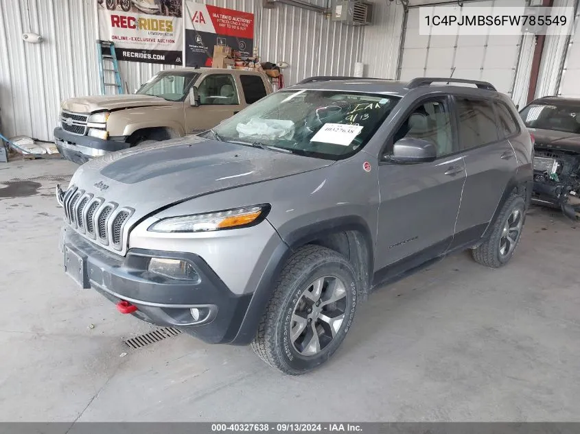 2015 Jeep Cherokee Trailhawk VIN: 1C4PJMBS6FW785549 Lot: 40327638