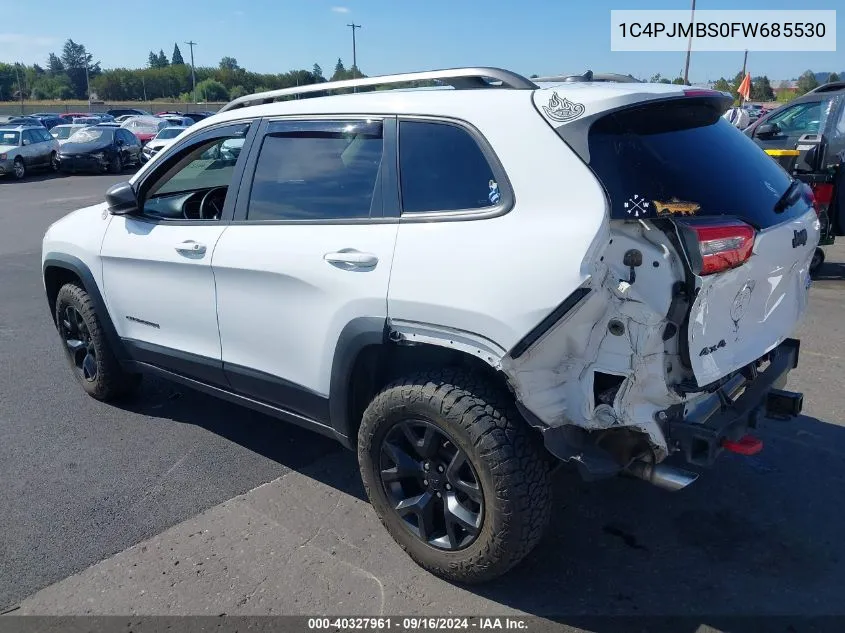 2015 Jeep Cherokee Trailhawk VIN: 1C4PJMBS0FW685530 Lot: 40327961