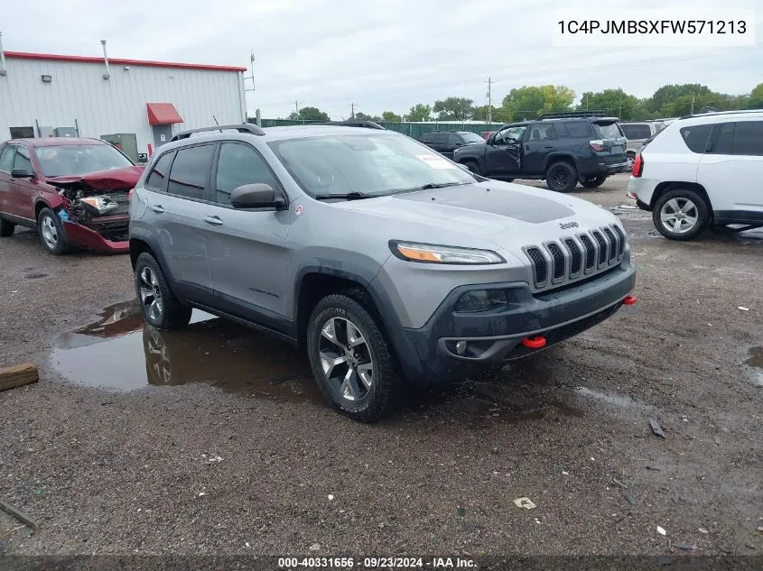 1C4PJMBSXFW571213 2015 Jeep Cherokee Trailhawk