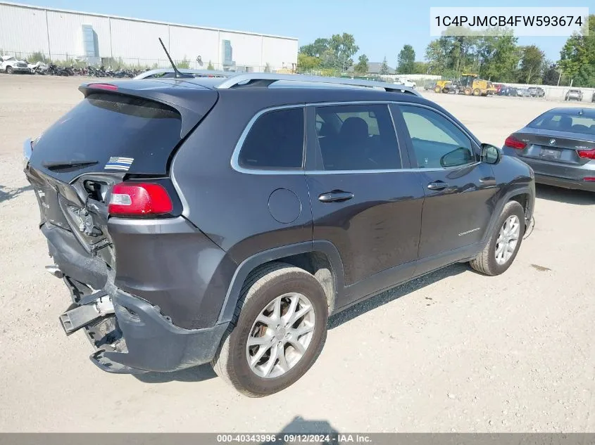 2015 Jeep Cherokee North VIN: 1C4PJMCB4FW593674 Lot: 40343996