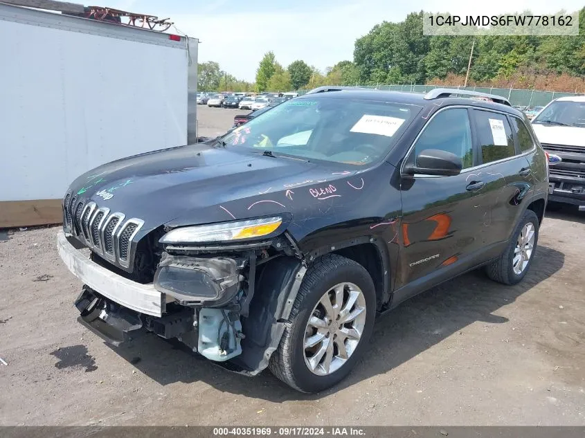 2015 Jeep Cherokee Limited VIN: 1C4PJMDS6FW778162 Lot: 40351969