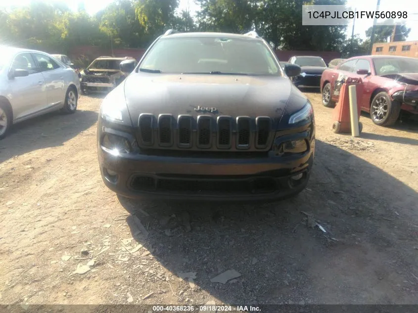 2015 Jeep Cherokee Latitude VIN: 1C4PJLCB1FW560898 Lot: 40368236