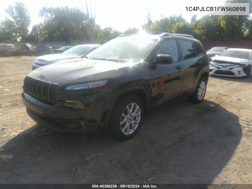 2015 Jeep Cherokee Latitude VIN: 1C4PJLCB1FW560898 Lot: 40368236