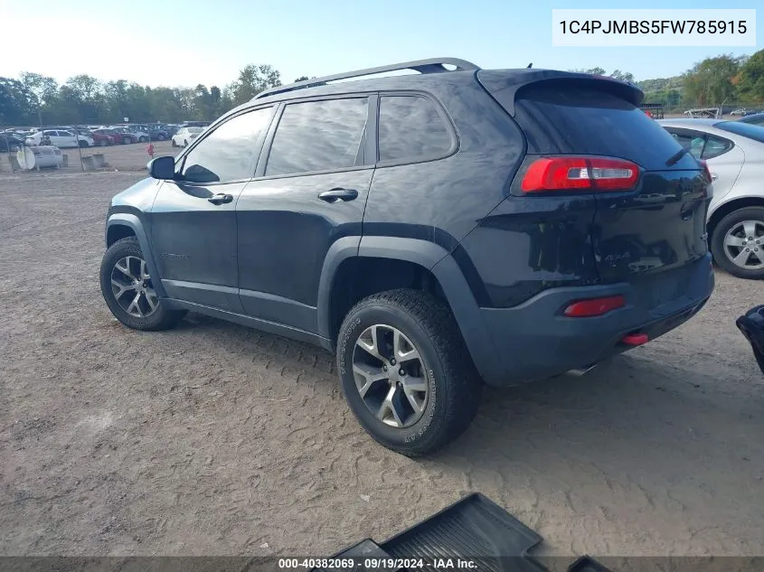 1C4PJMBS5FW785915 2015 Jeep Cherokee Trailhawk