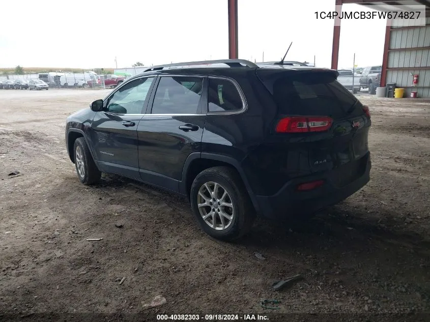 2015 Jeep Cherokee Latitude VIN: 1C4PJMCB3FW674827 Lot: 40382303