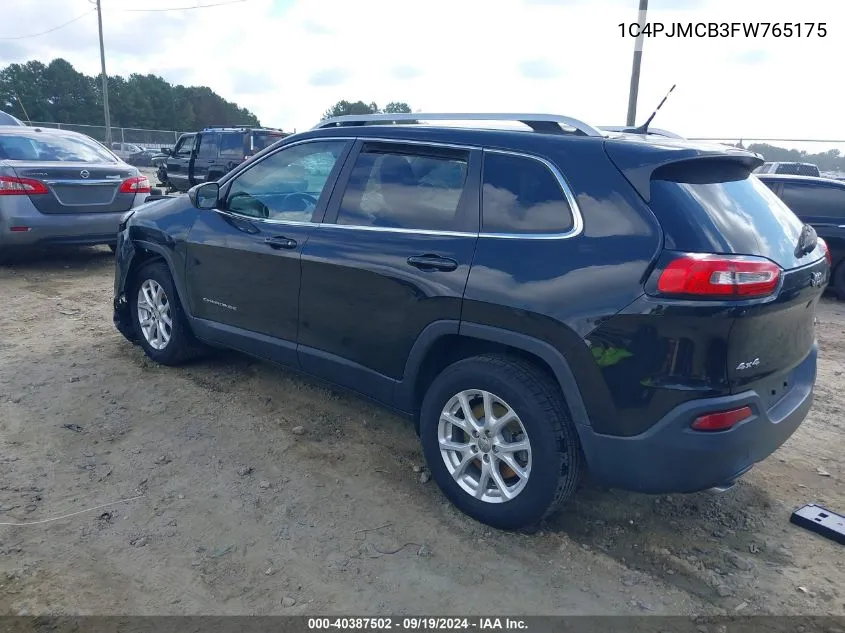 2015 Jeep Cherokee Latitude VIN: 1C4PJMCB3FW765175 Lot: 40387502