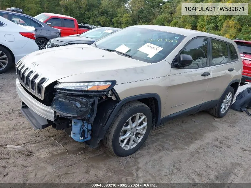 2015 Jeep Cherokee Sport VIN: 1C4PJLAB1FW589871 Lot: 40393210