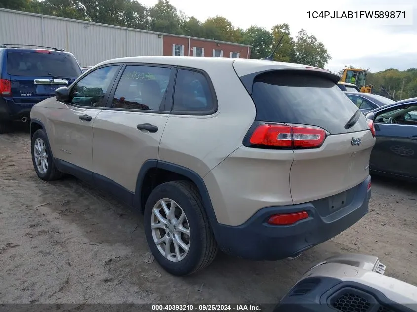 1C4PJLAB1FW589871 2015 Jeep Cherokee Sport