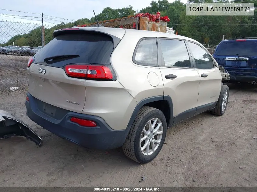 1C4PJLAB1FW589871 2015 Jeep Cherokee Sport