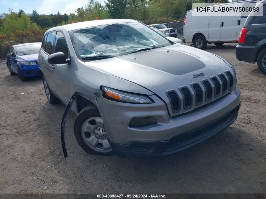 2015 Jeep Cherokee Sport VIN: 1C4PJLAB0FW506088 Lot: 40398427