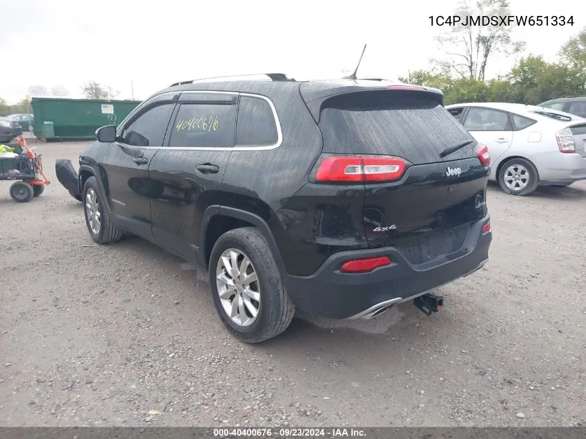 1C4PJMDSXFW651334 2015 Jeep Cherokee Limited