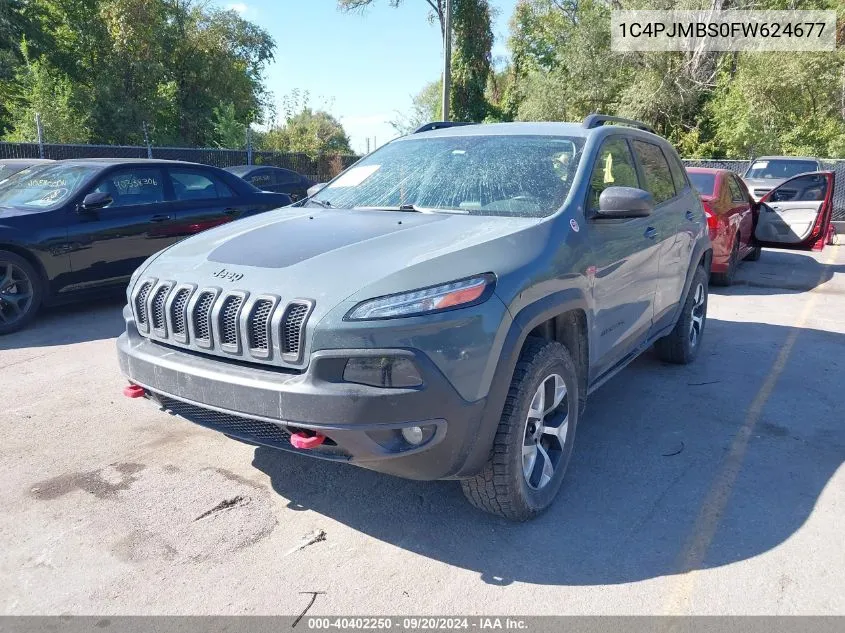 2015 Jeep Cherokee Trailhawk VIN: 1C4PJMBS0FW624677 Lot: 40402250