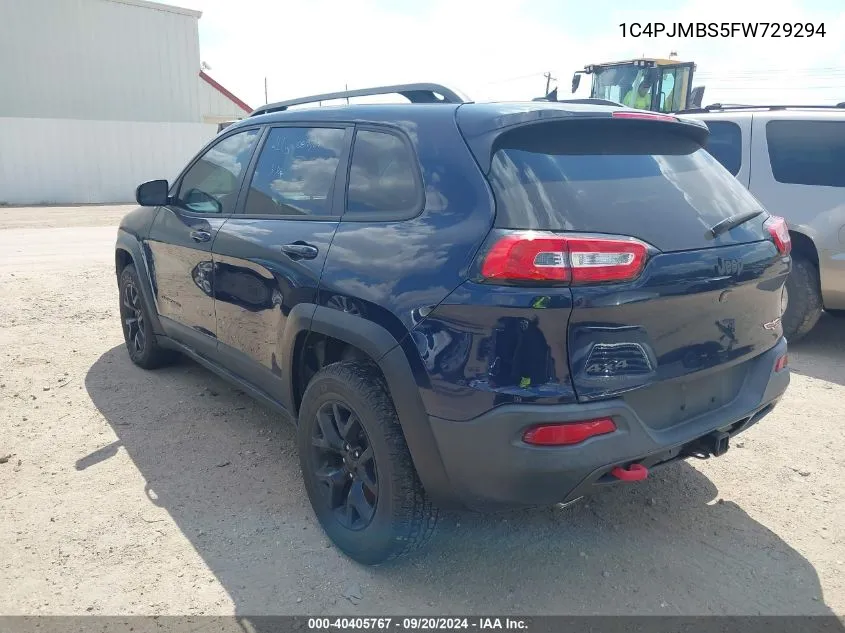 1C4PJMBS5FW729294 2015 Jeep Cherokee Trailhawk