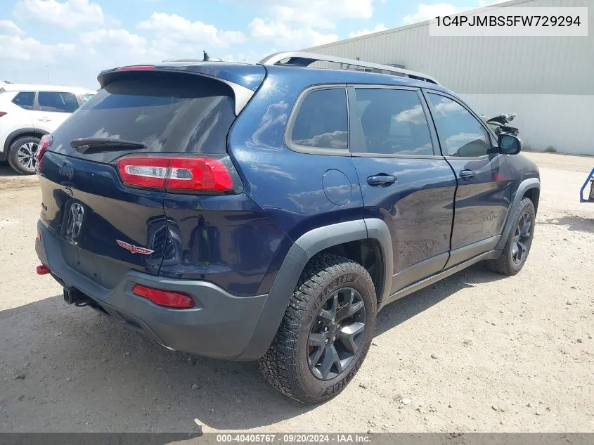 1C4PJMBS5FW729294 2015 Jeep Cherokee Trailhawk