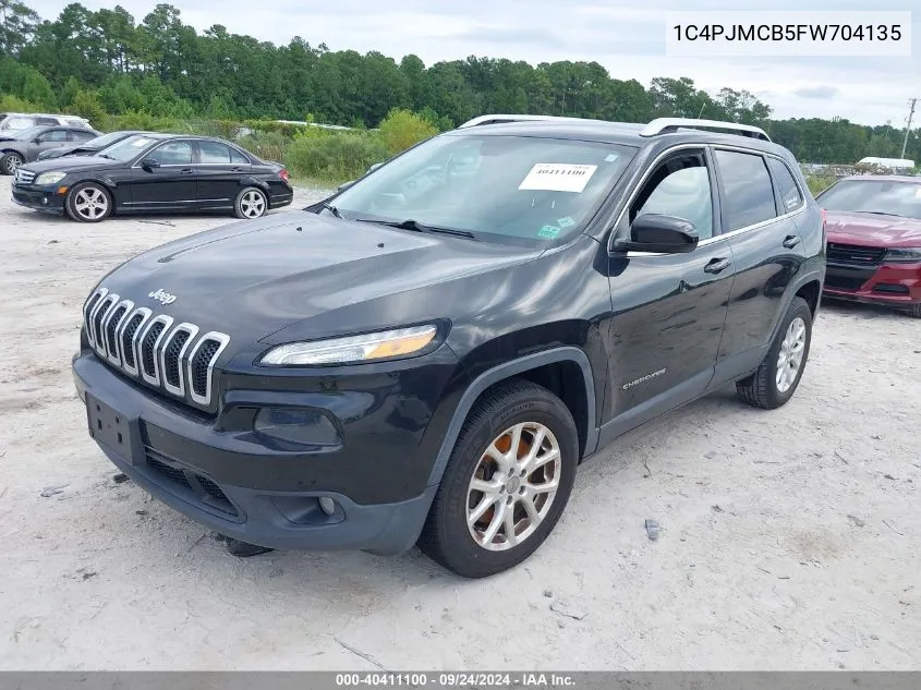 2015 Jeep Cherokee Latitude VIN: 1C4PJMCB5FW704135 Lot: 40411100