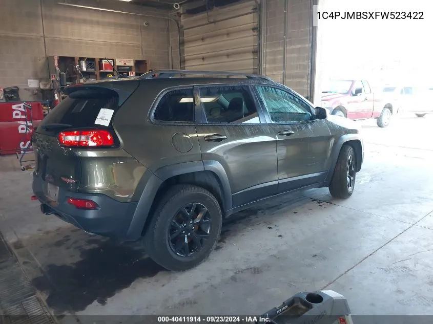 1C4PJMBSXFW523422 2015 Jeep Cherokee Trailhawk