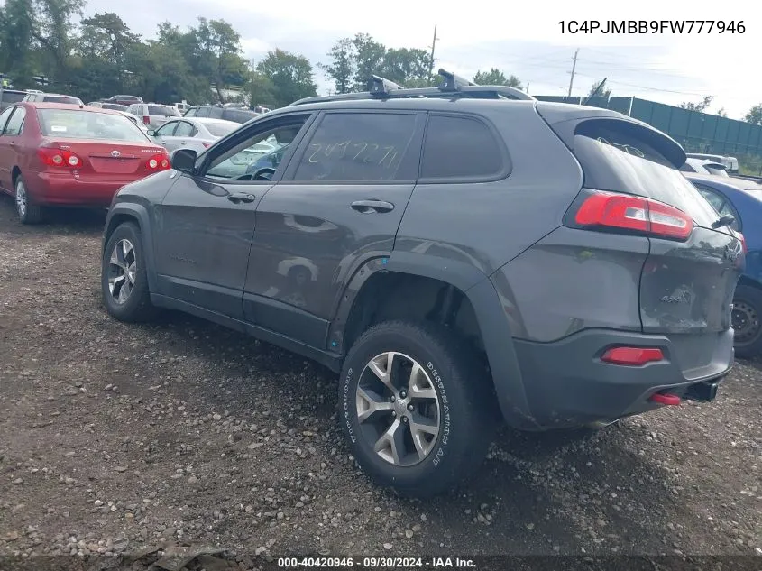 1C4PJMBB9FW777946 2015 Jeep Cherokee Trailhawk