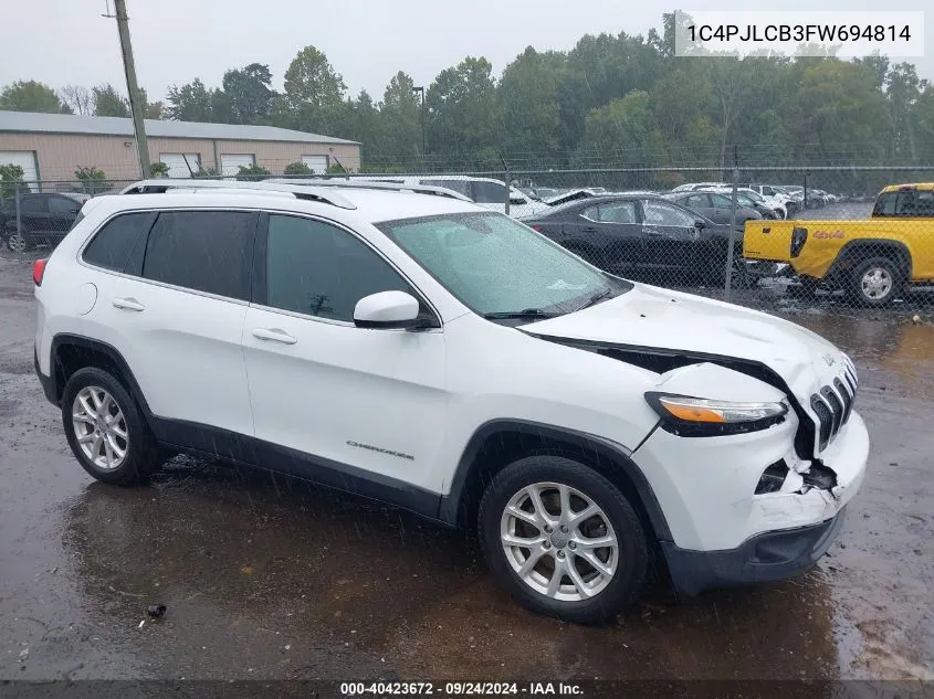 1C4PJLCB3FW694814 2015 Jeep Cherokee Latitude