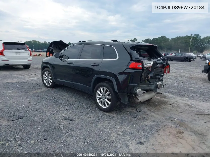 2015 Jeep Cherokee Limited VIN: 1C4PJLDS9FW720184 Lot: 40459234