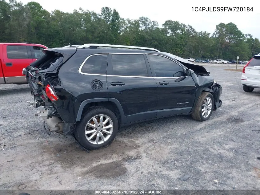 2015 Jeep Cherokee Limited VIN: 1C4PJLDS9FW720184 Lot: 40459234