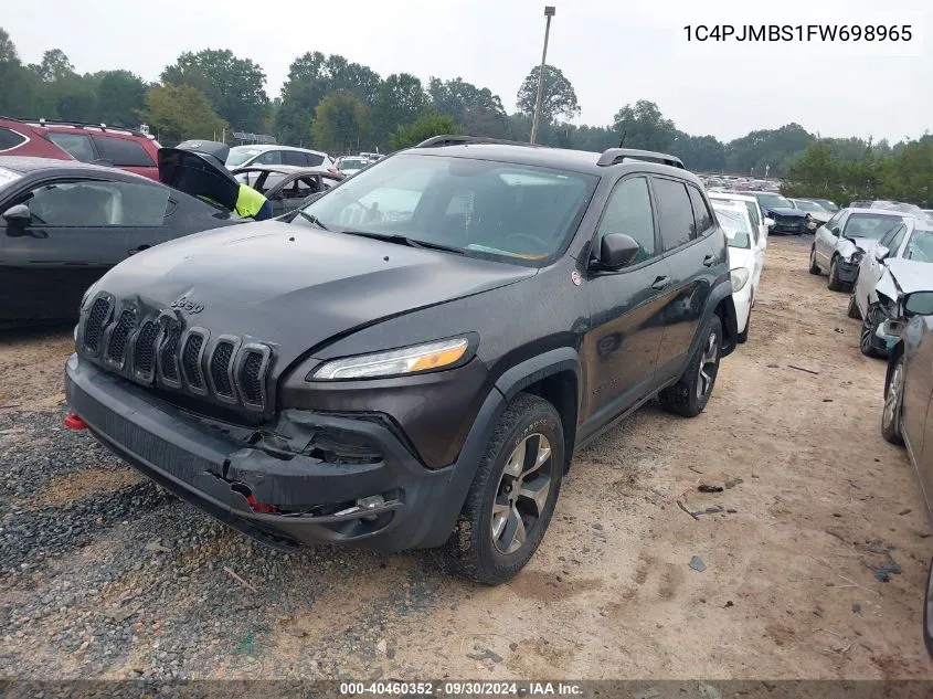 2015 Jeep Cherokee Trailhawk VIN: 1C4PJMBS1FW698965 Lot: 40460352