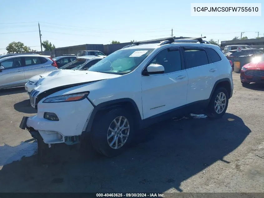 2015 Jeep Cherokee Latitude VIN: 1C4PJMCS0FW755610 Lot: 40463625