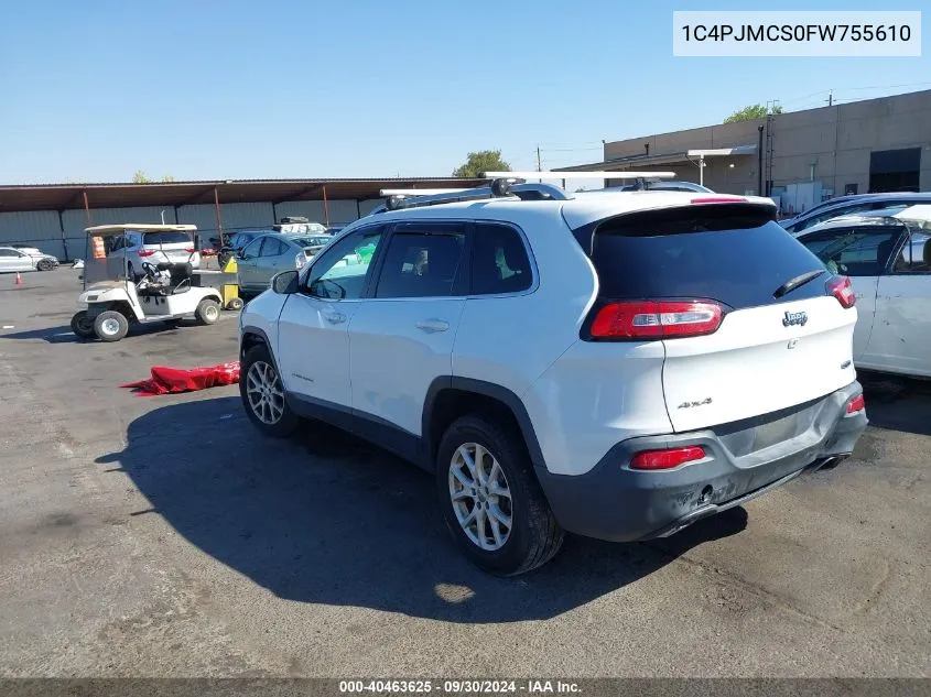 2015 Jeep Cherokee Latitude VIN: 1C4PJMCS0FW755610 Lot: 40463625