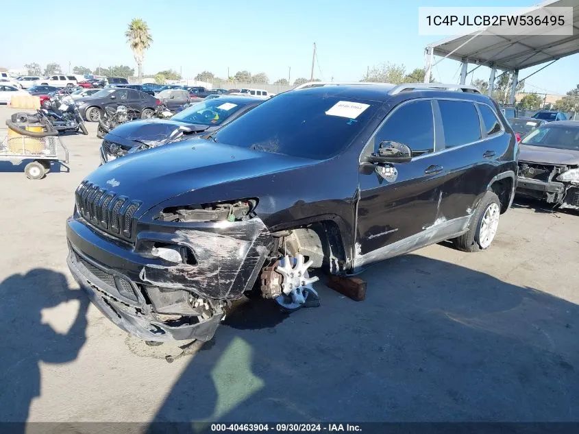 2015 Jeep Cherokee Latitude VIN: 1C4PJLCB2FW536495 Lot: 40463904